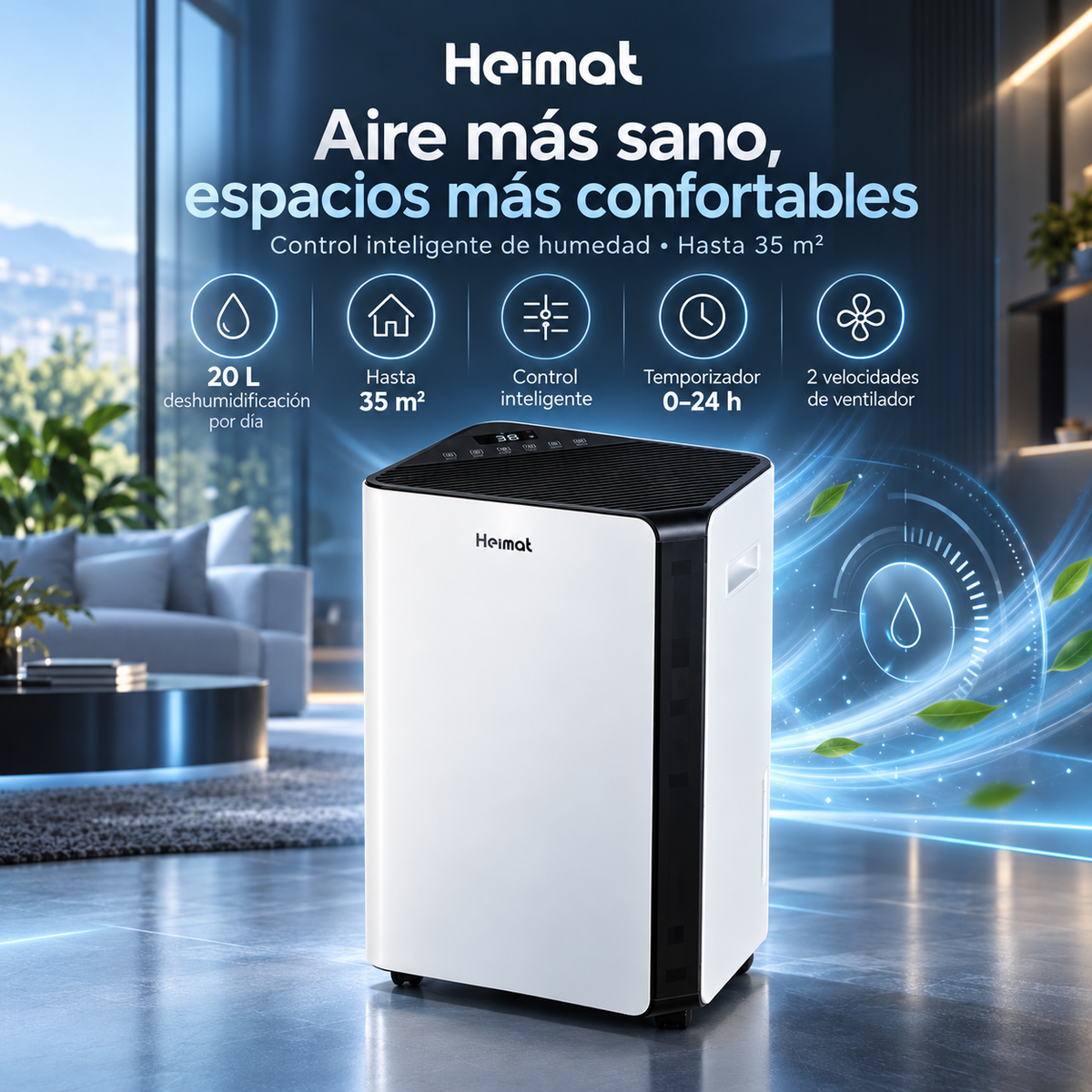 Deshumidificador de Aire 20 Litros HD-OL20A